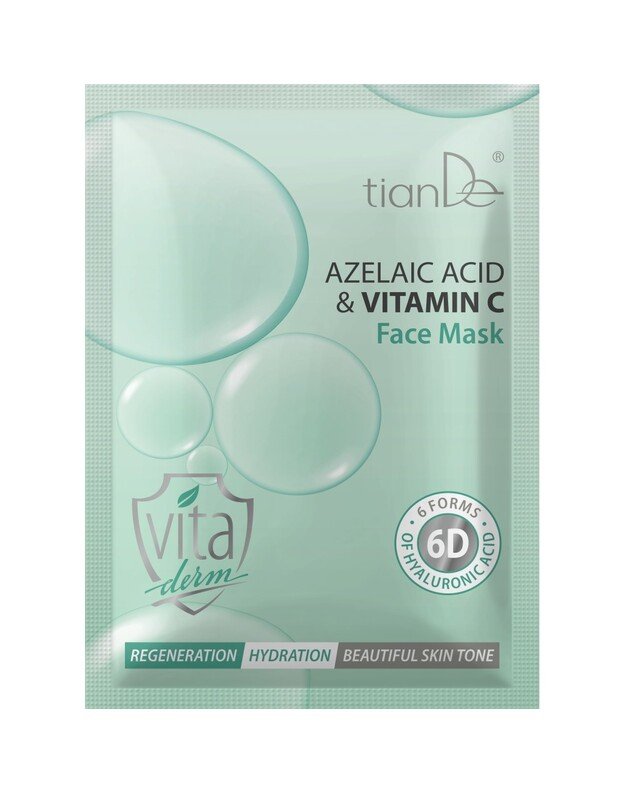 Veido kaukė su azelaino rūgštimi ir vitaminu C, 1 vnt.