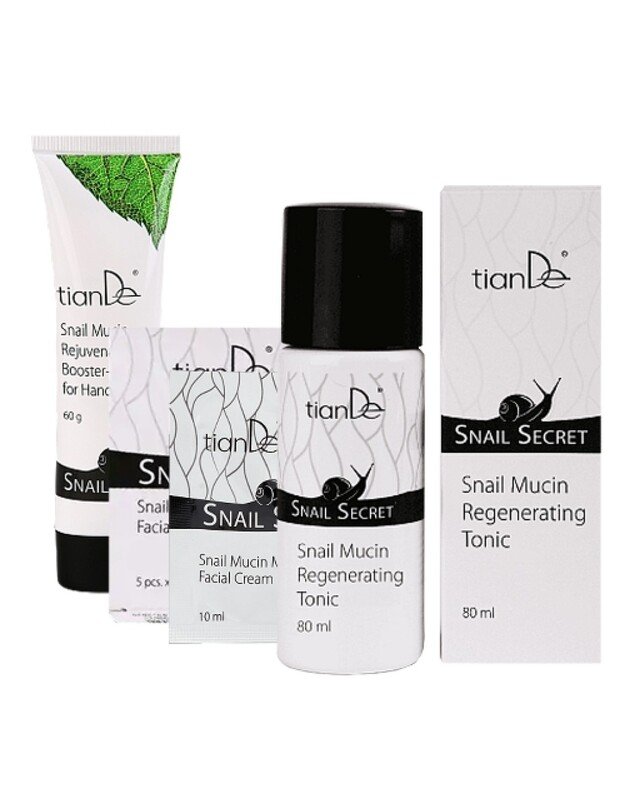 Snail Secret: ilgalaikė jaunystė, daugiafunkcinis veido kremas, rankų kremas ir tonikas  (44605+14601+14604)
