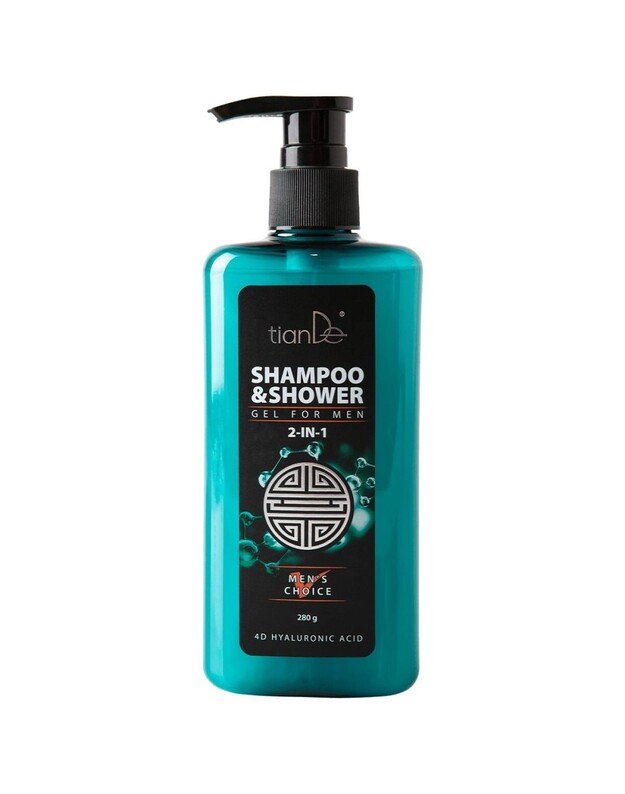Šampūnas ir dušo želė vyrams, 2 viename, 280 g.