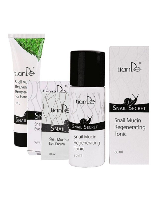 Snail Secret: ilgalaikė jaunystė, paakių kremas, rankų kremas ir tonikas (44605+14602+14604)