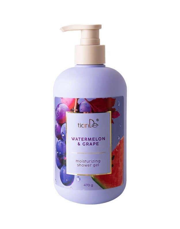 Drėkinamoji dušo želė “Arbūzas ir vynuogės”, 470 g.