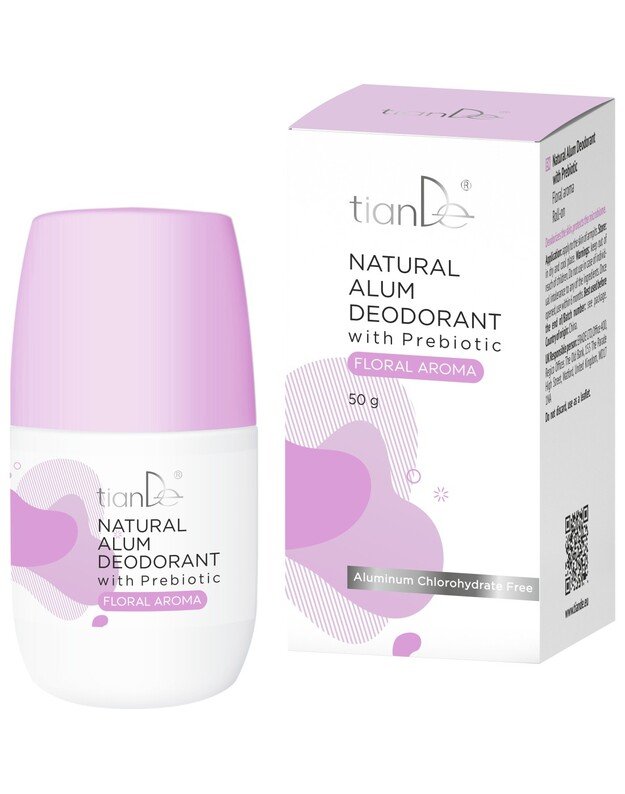 Natūralus alūno dezodorantas su prebiotikais, gėlių aromato, 50 g