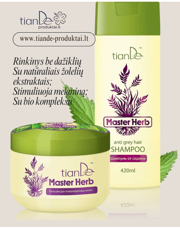 Rinkinys pažeistiems plaukams “Master Herb”, 420ml + 500g 1