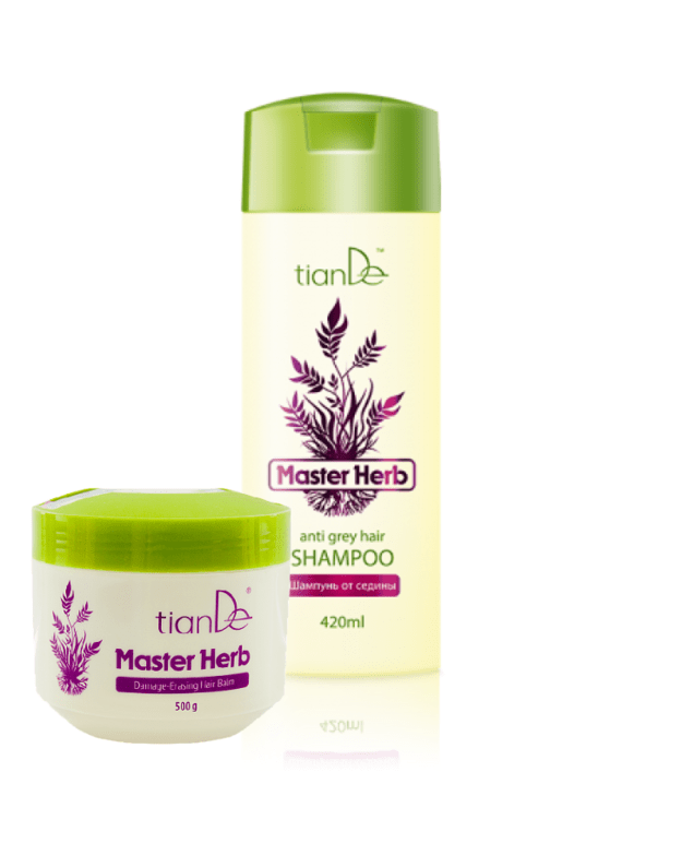 Rinkinys pažeistiems plaukams “Master Herb”, 420ml + 500g