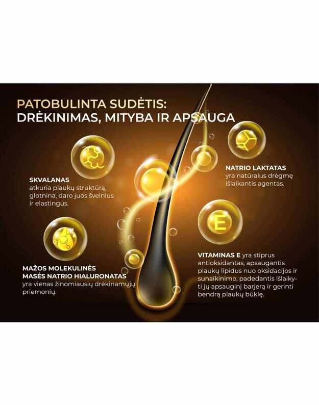Argano aliejaus fluidas plaukams su amino rūgštimis, 50 ml