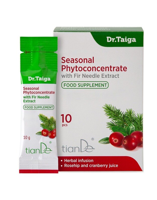 Fitokoncentratas su europinių kėnių spyglių ekstraktu 10 pakelių po 10 g.