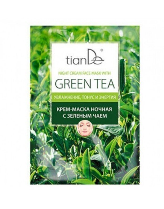 TianDe Kaukė - kremas nakčiai "Žalioji arbata" 1vnt.